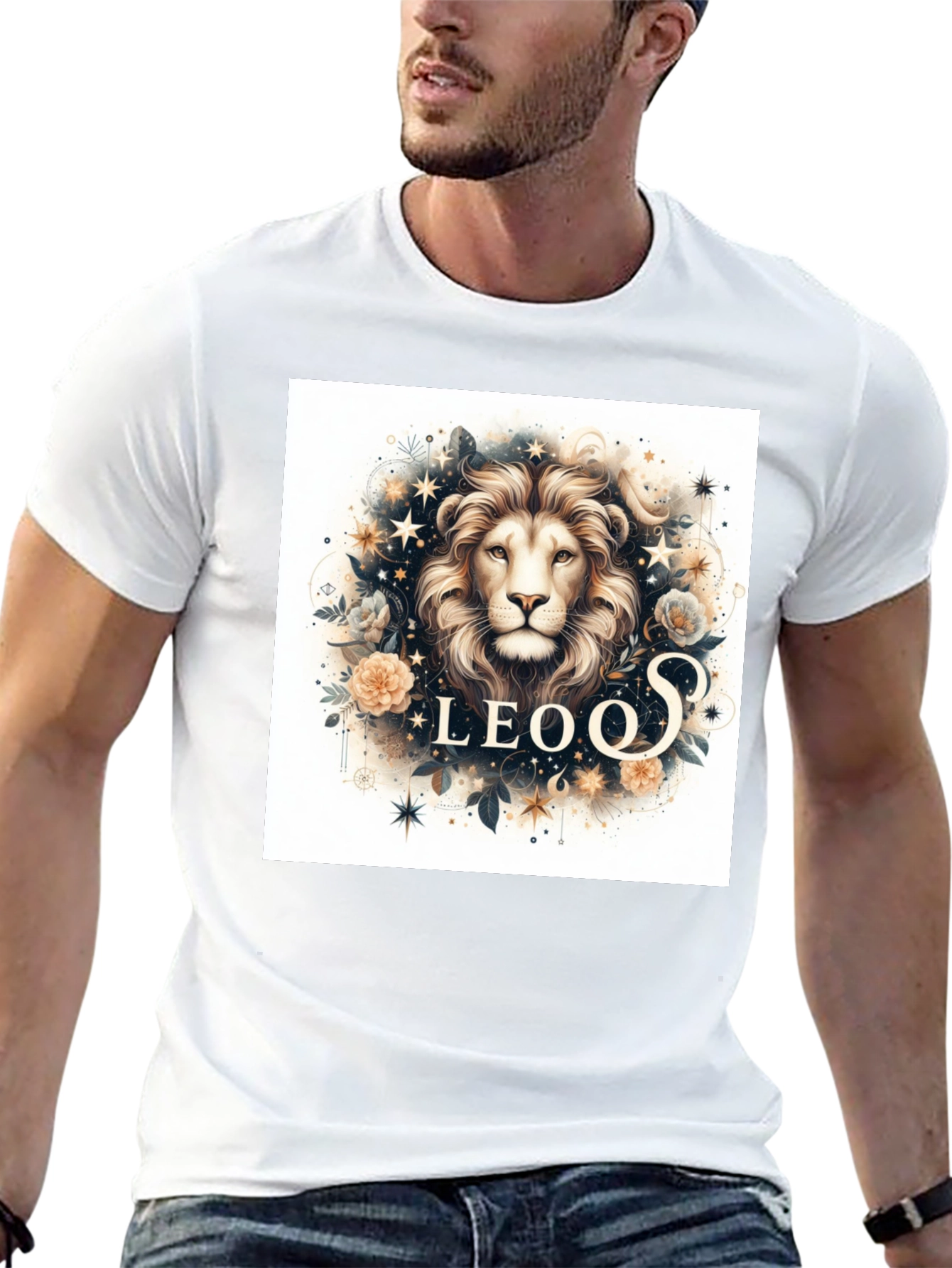 Camiseta Negra Zodiaco Leo: Elegancia Estelar