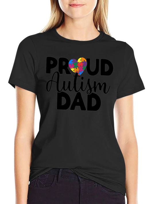 Camiseta Negra: Papá Orgulloso del Autismo