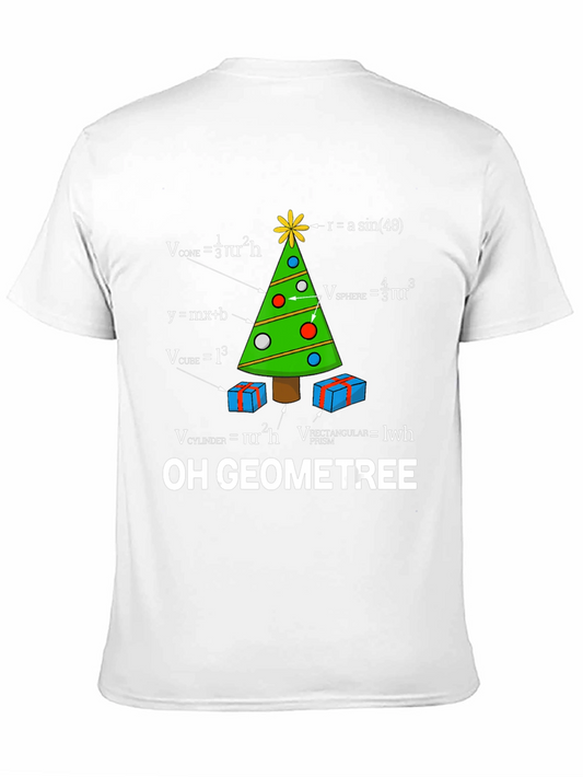 Camiseta Hombre Árbol de Navidad Geométrico