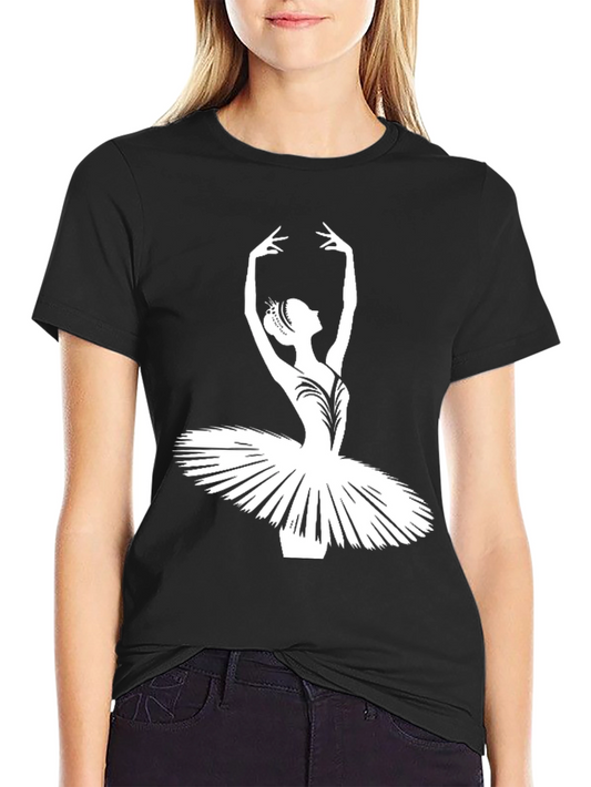 Camiseta Negra con Bailarina Clásica