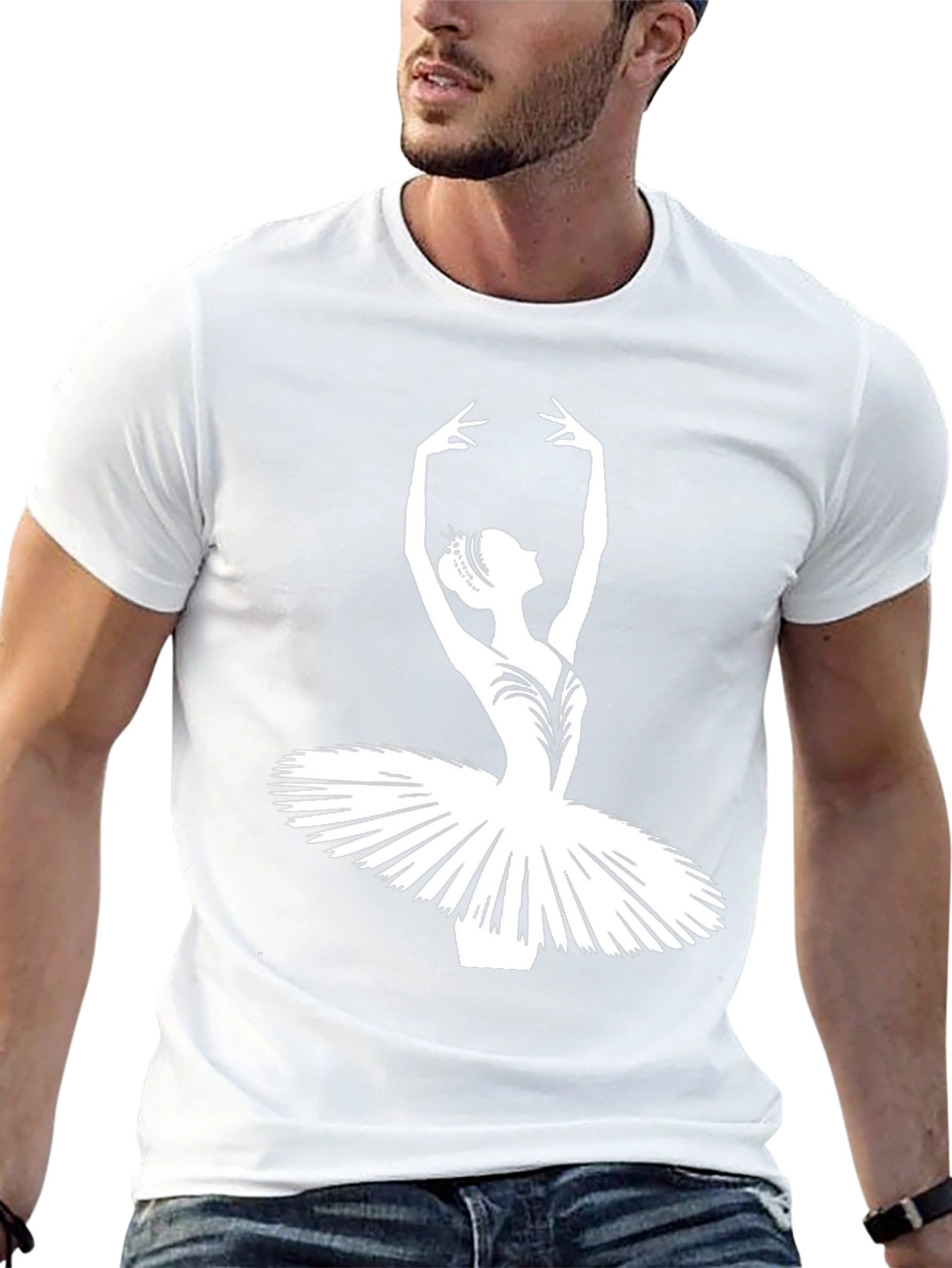 Camiseta Negra con Bailarina Clásica