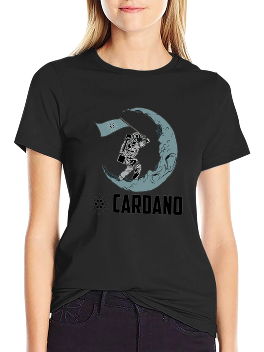 Camiseta Negra Cardano Astronauta en la Luna
