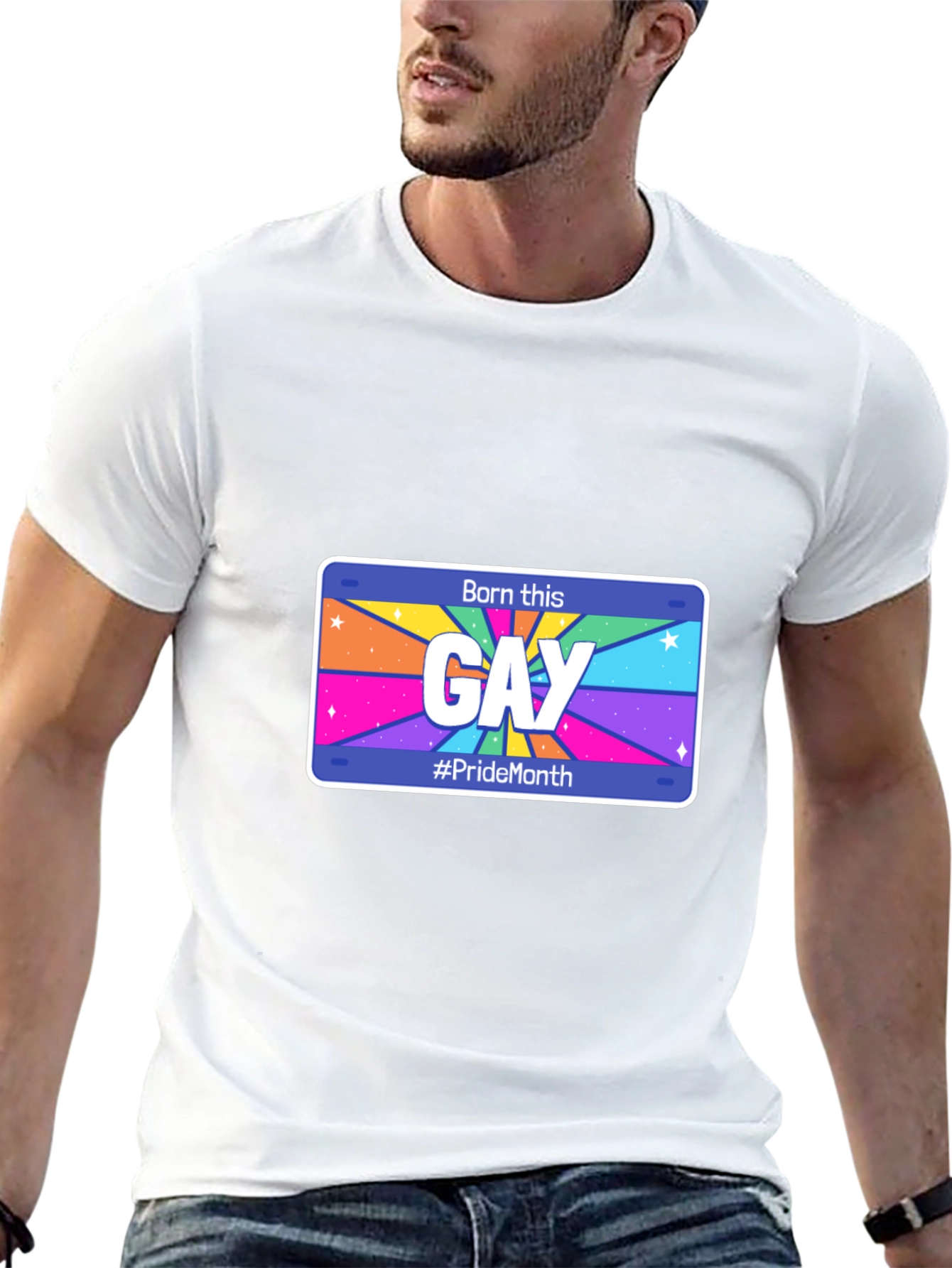 Camiseta Negra con Diseño Orgullo Gay