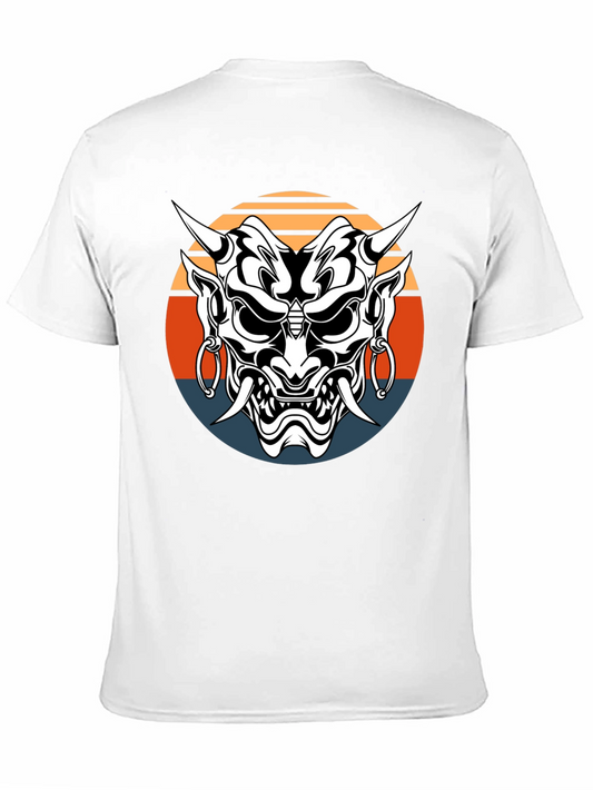 Camiseta Negra con Máscara Oni Japonesa