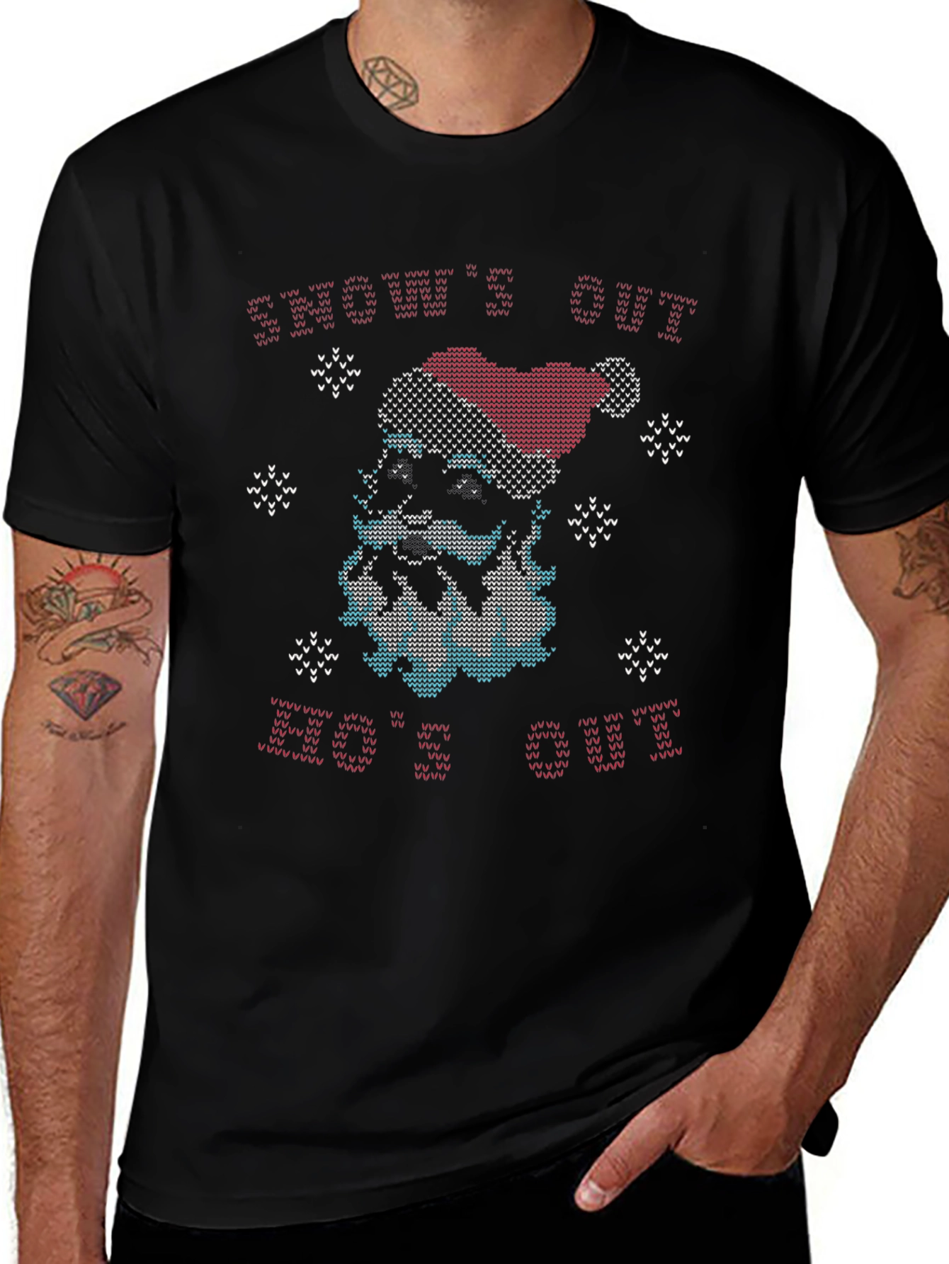Camiseta Navideña Snows Out Hos Out