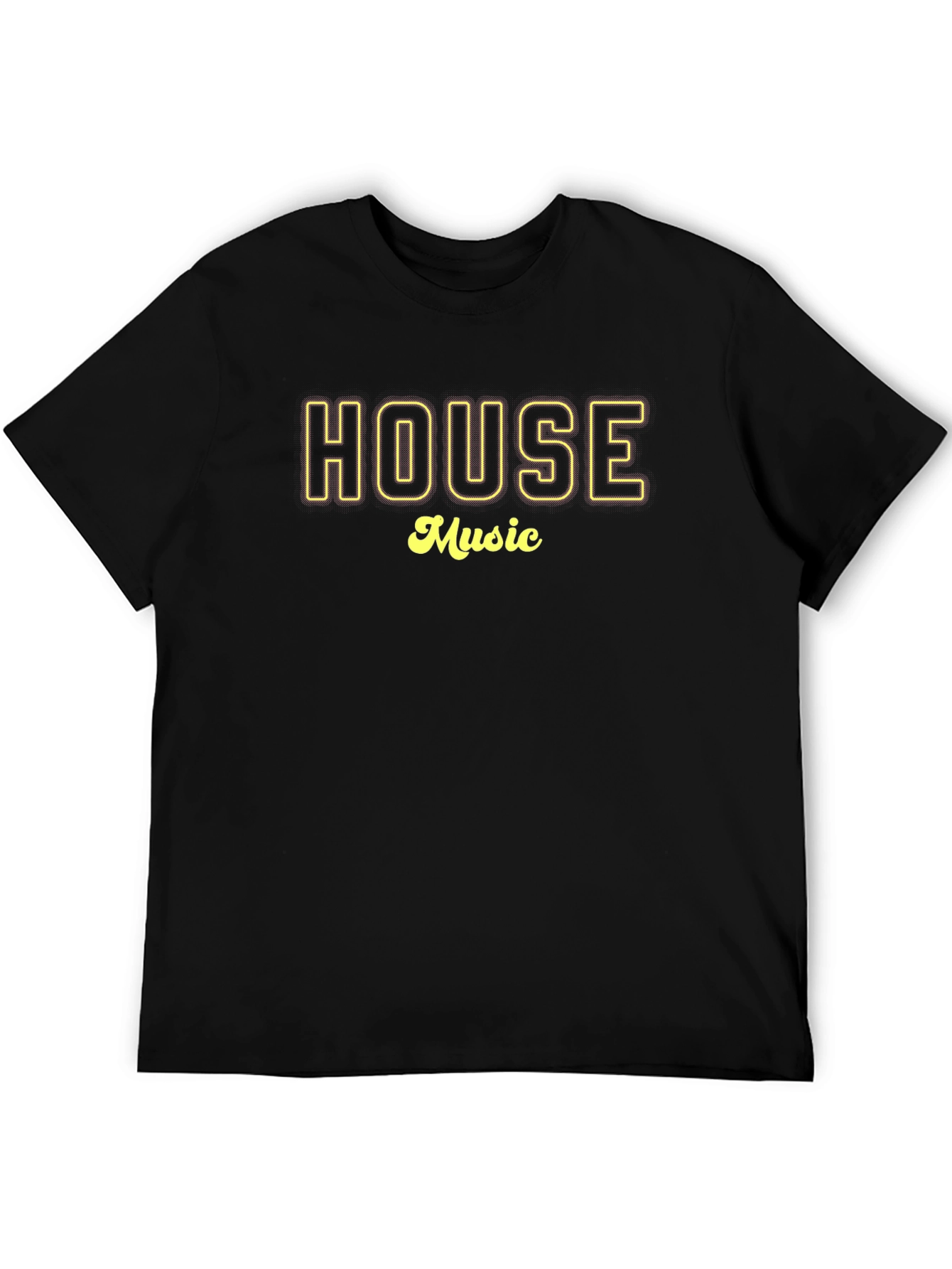 Camiseta Negra House Music - Estilo Urbano