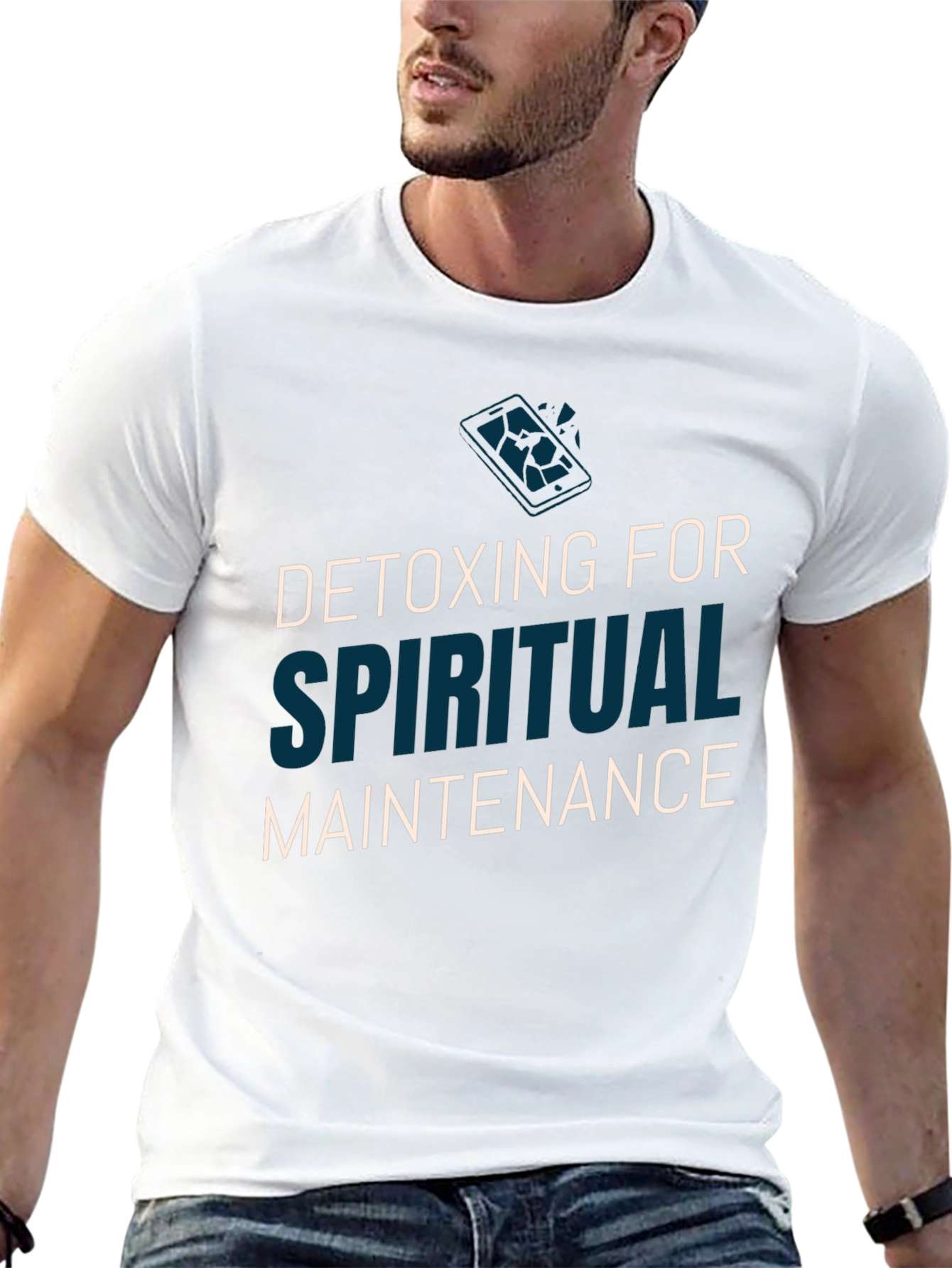 Camiseta Negra Detox Espiritual - Hombre