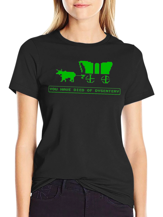 Camiseta Negra: Oregon Trail - Has Muerto de Disentería