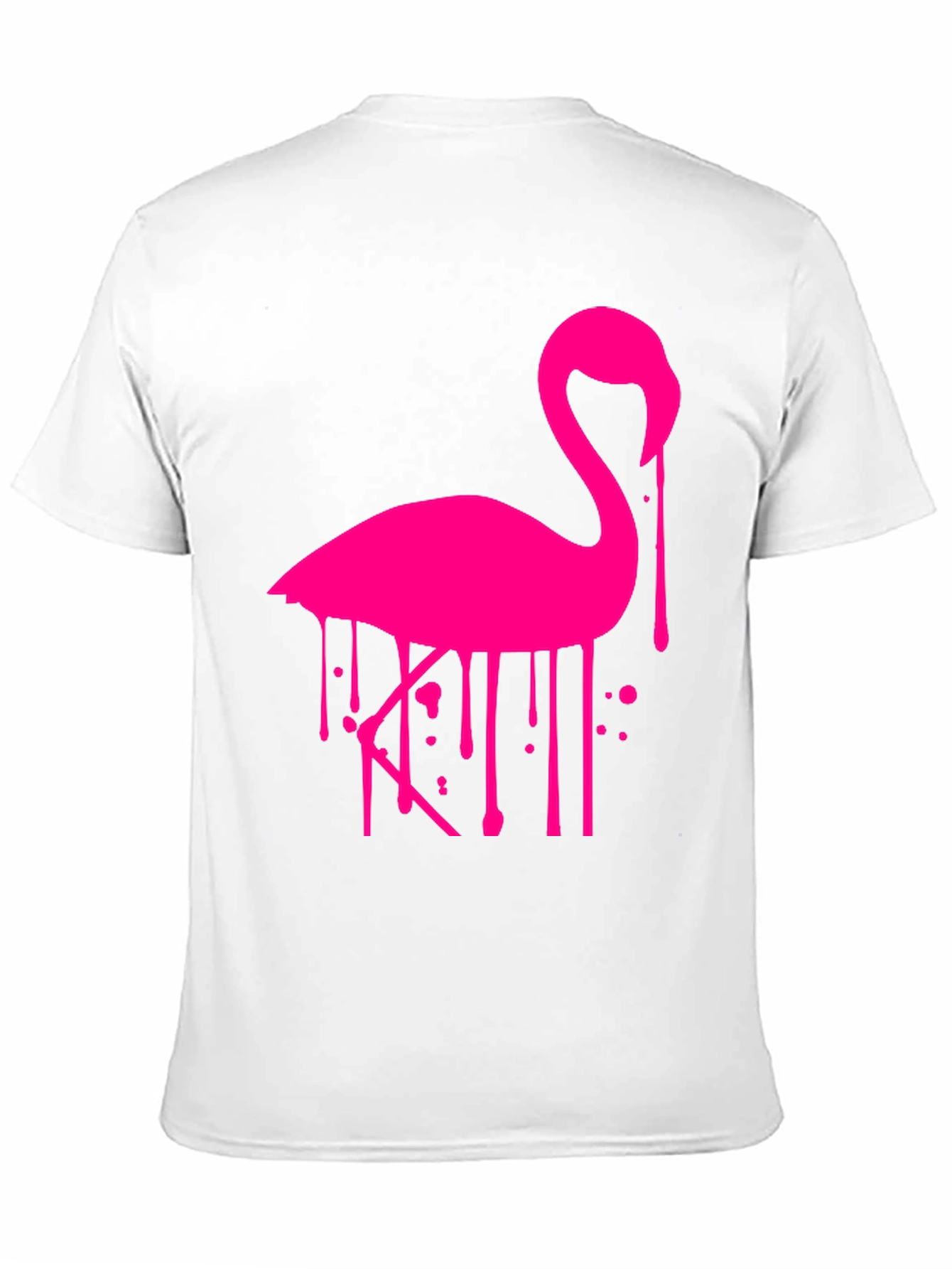 Camiseta Negra con Diseño de Flamenco Rosa