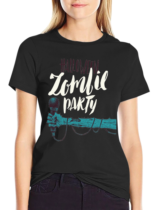 Camiseta Negra Halloween Zombie Party