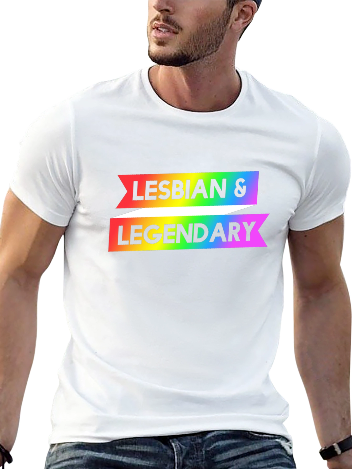 Camiseta Negra Lesbian & Legendary Orgullo Gay