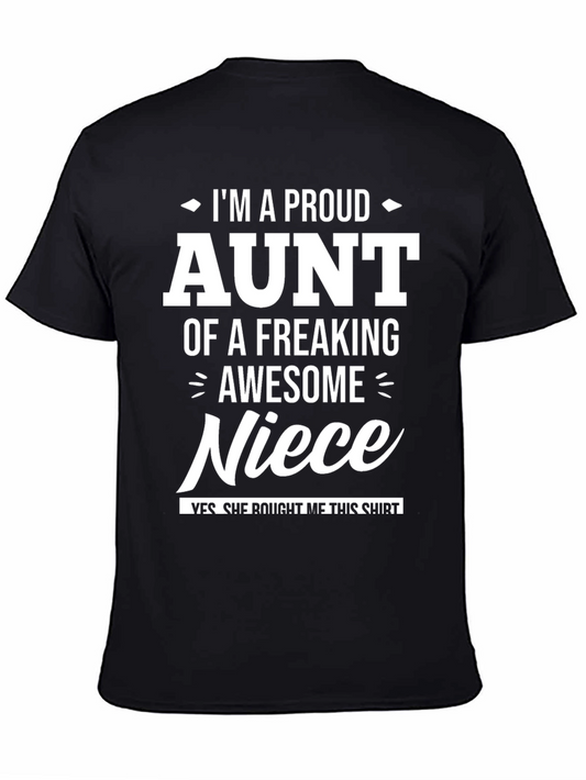 Camiseta Negra Proud Aunt Niece