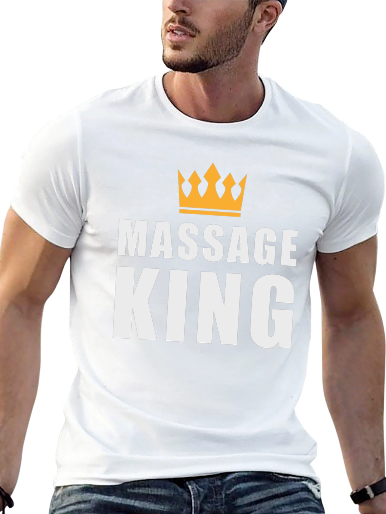 Camiseta Massage King Negra para Hombre
