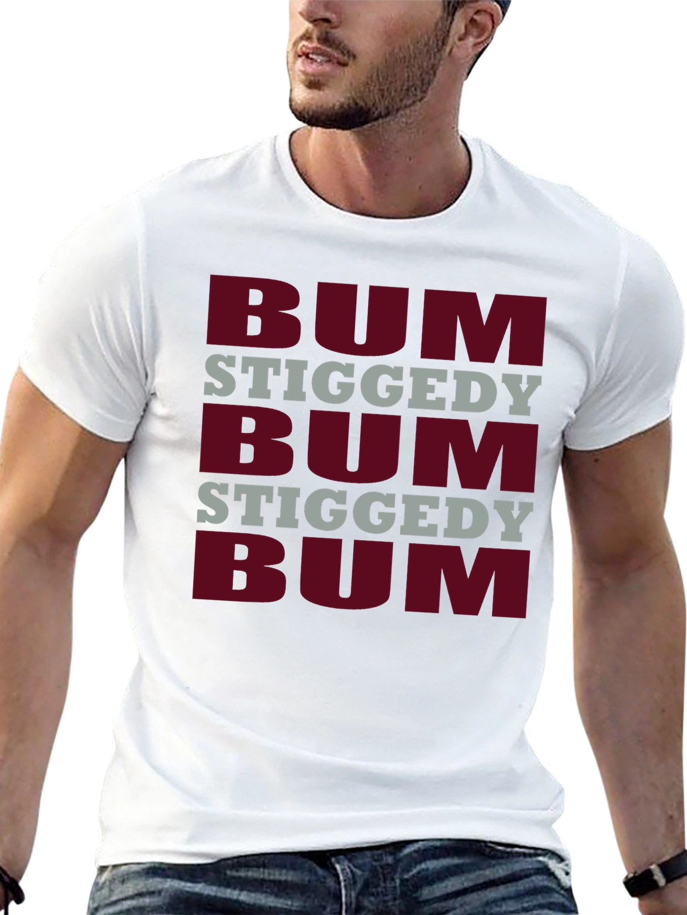 Camiseta Negra Estampada Bum Stiggedy Bum