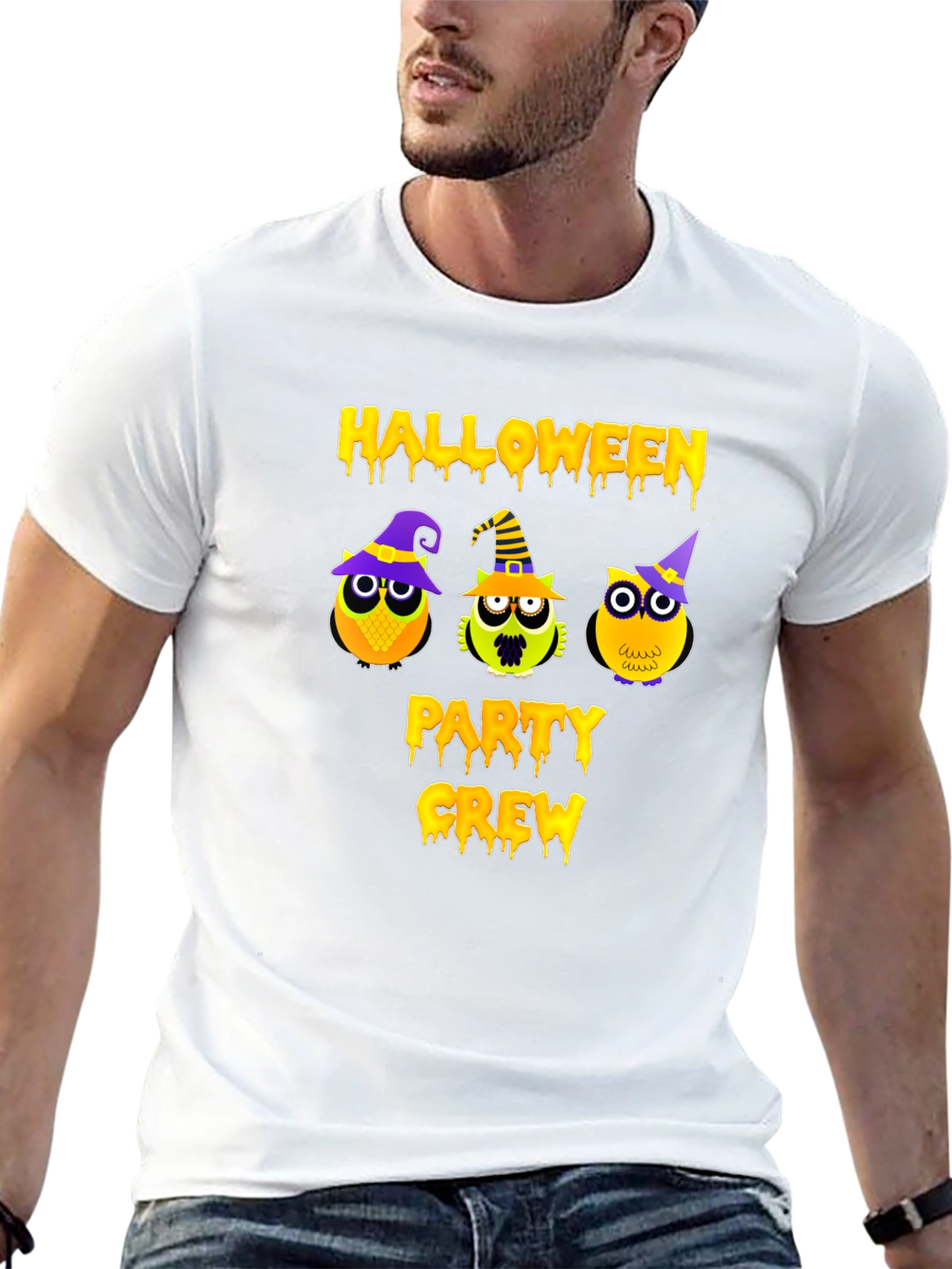 Camiseta Halloween Party Crew Owls