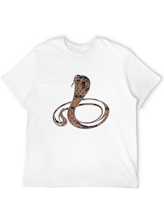 Camiseta Negra con Diseño de Cobra para Hombre