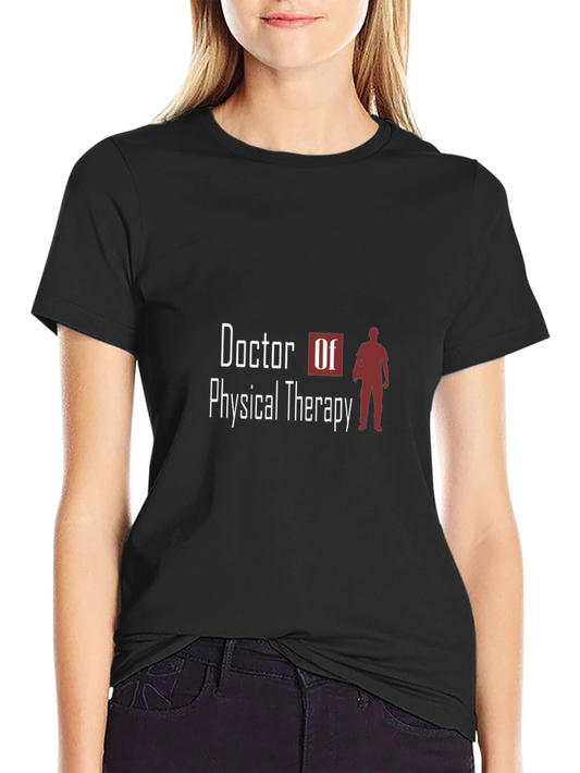 Camiseta Negra Doctor en Fisioterapia