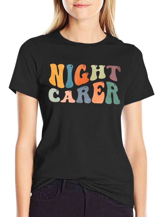 Camiseta Negra Night Carer Retro