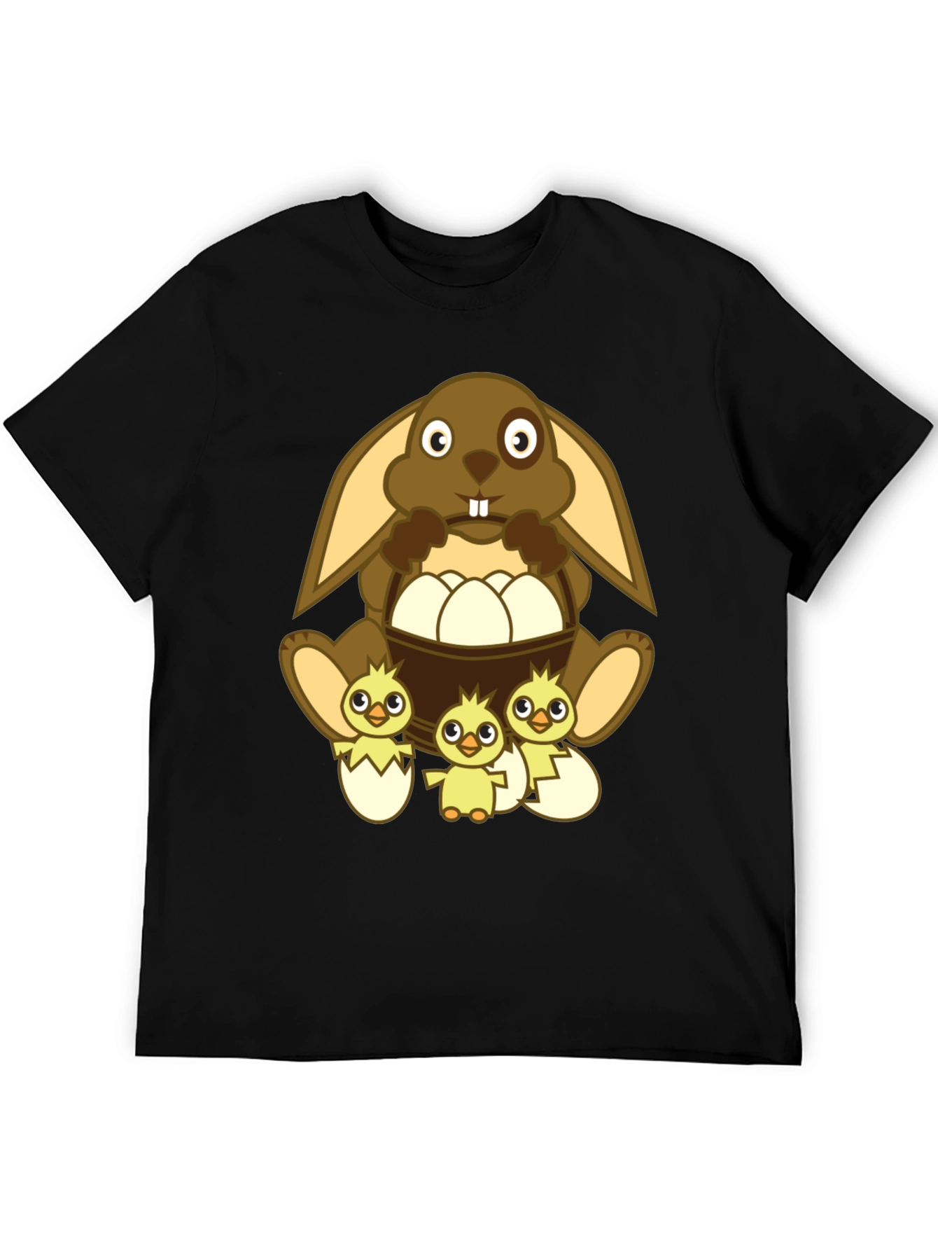 Camiseta de Pascua con Conejo y Pollitos