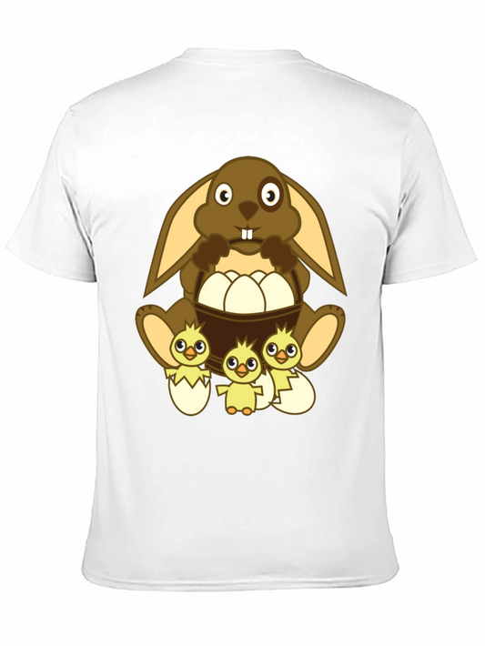 Camiseta de Pascua con Conejo y Pollitos