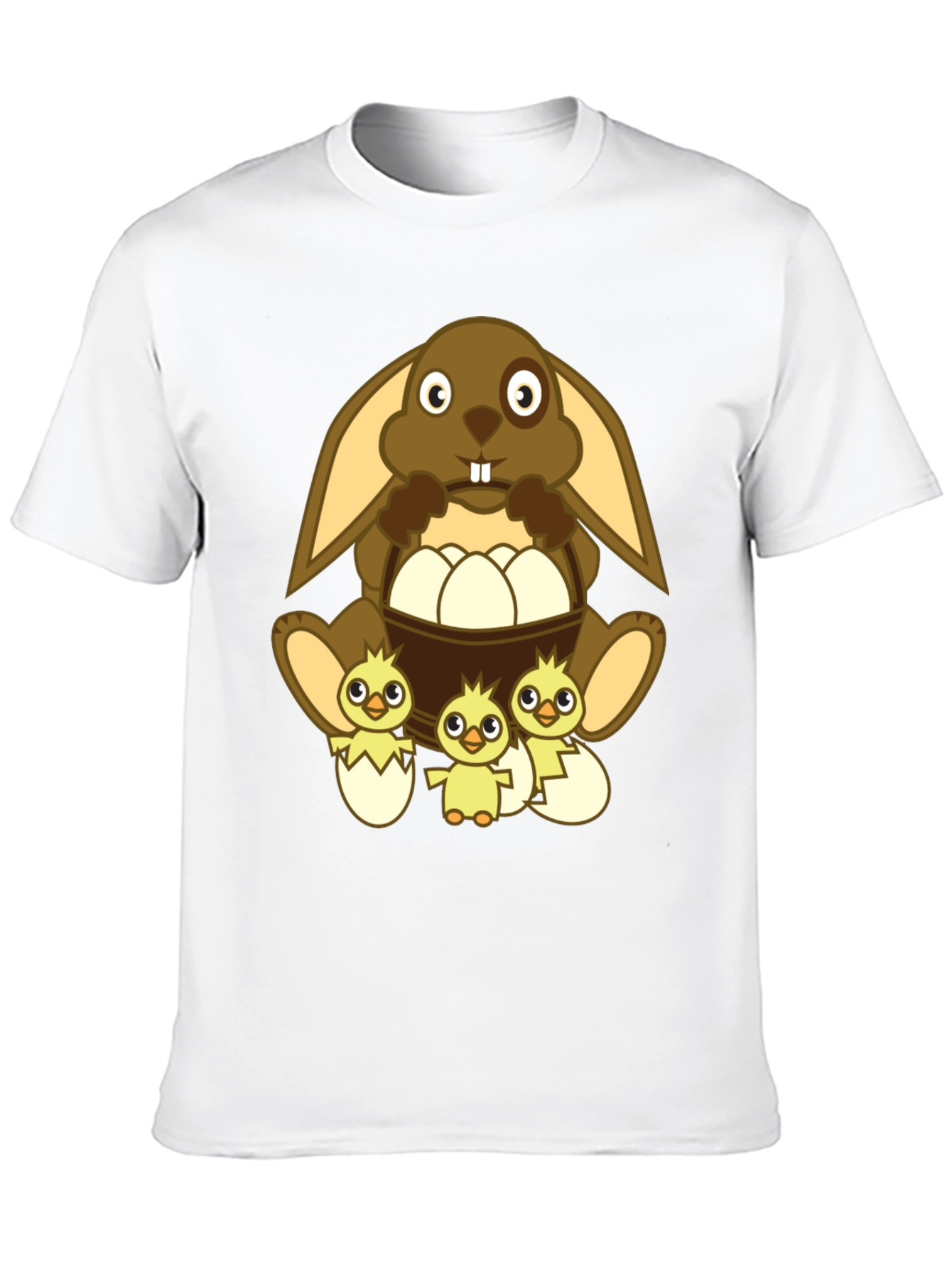 Camiseta de Pascua con Conejo y Pollitos