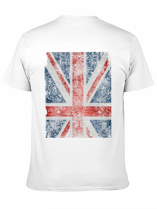 Camiseta Negra con Bandera Británica Vintage