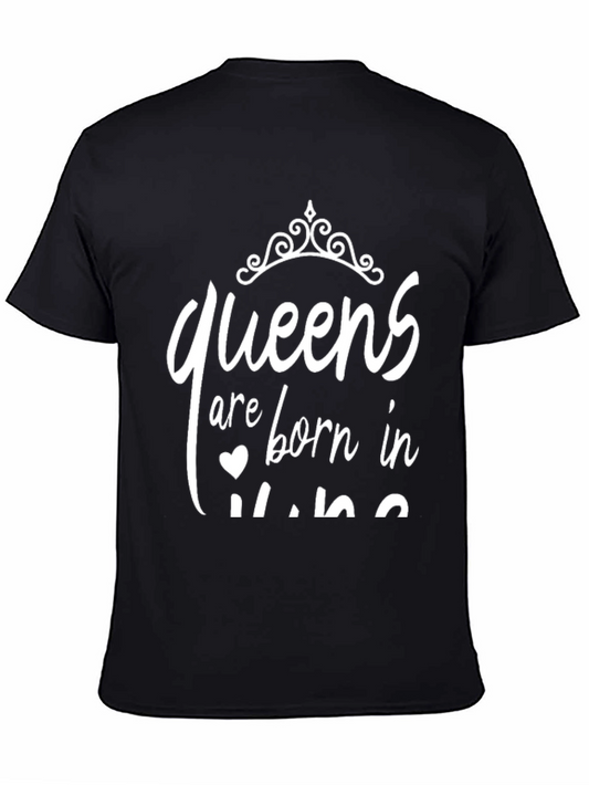 Camiseta Negra Queens Born in June