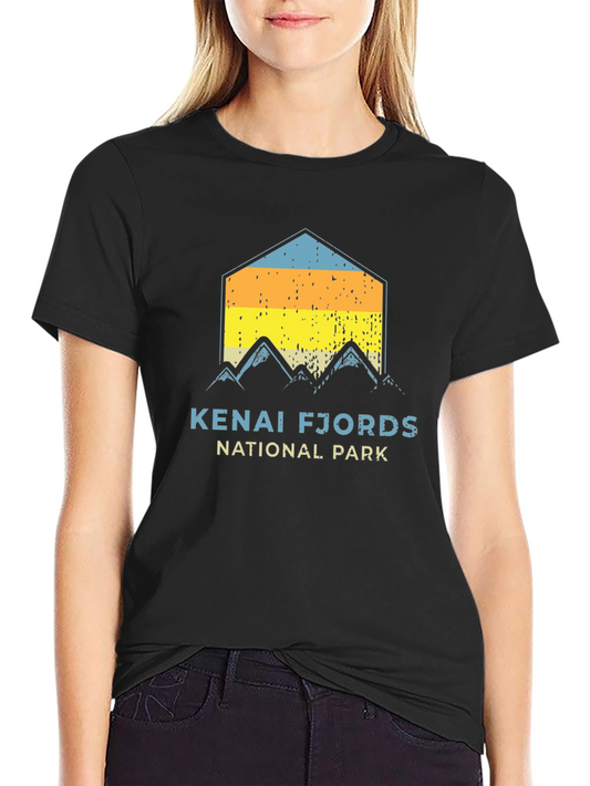 Camiseta Parque Nacional Fiordos Kenai - Diseño Retro