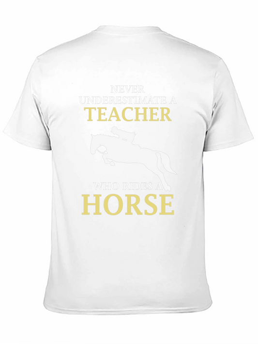 Camiseta Negra con Diseño de Profesor Jinete