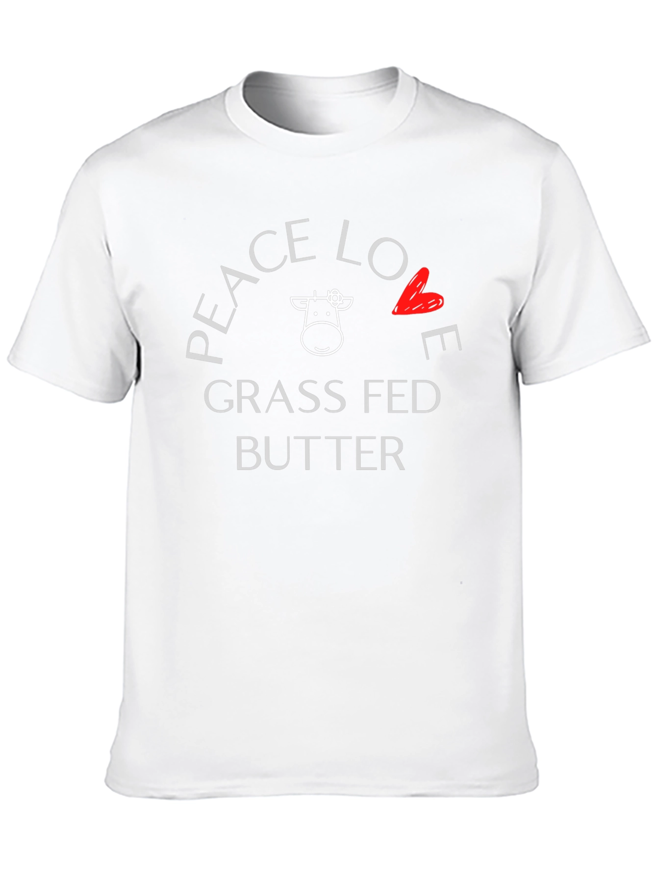 Camiseta Negra Peace Love Grass Fed Butter