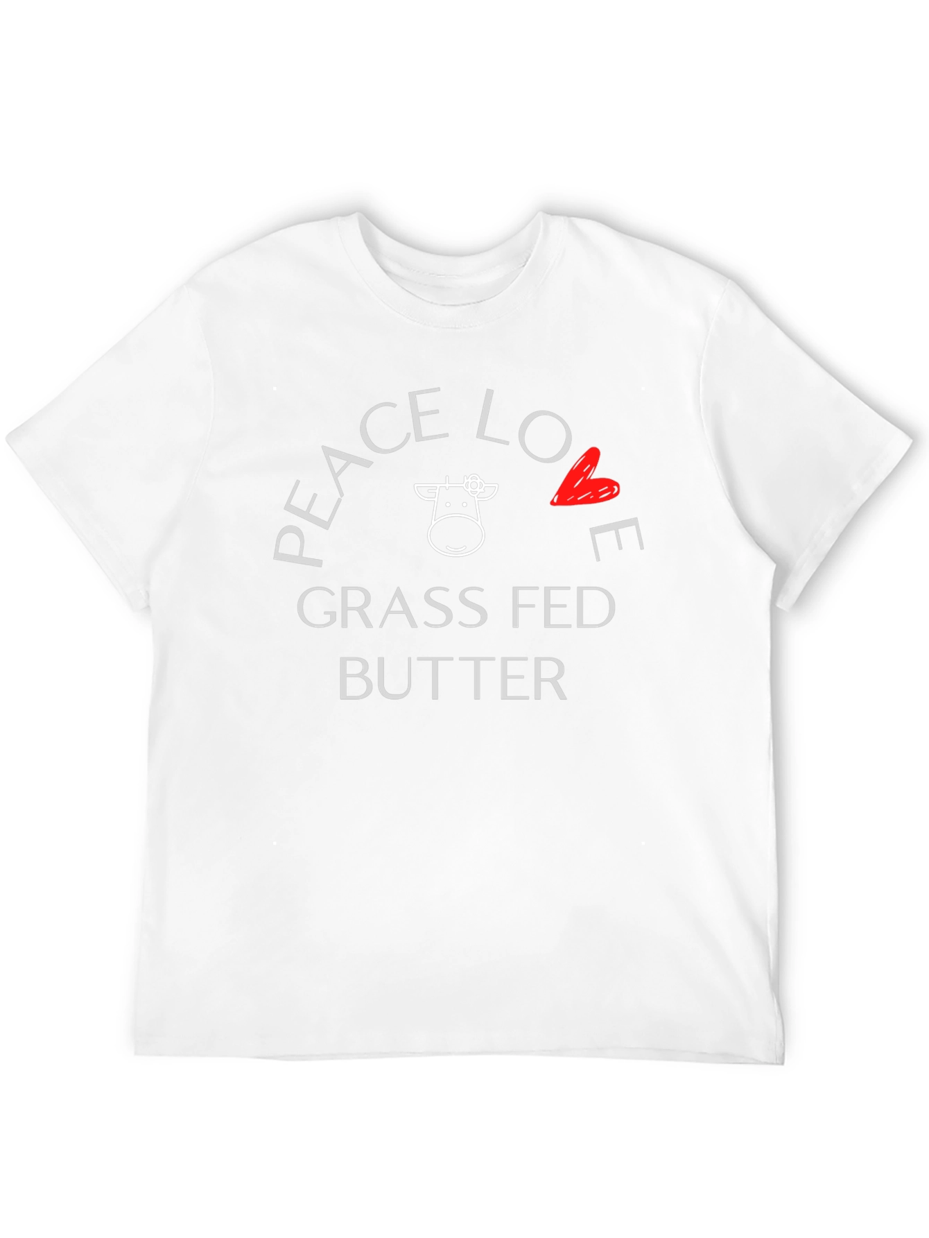 Camiseta Negra Peace Love Grass Fed Butter