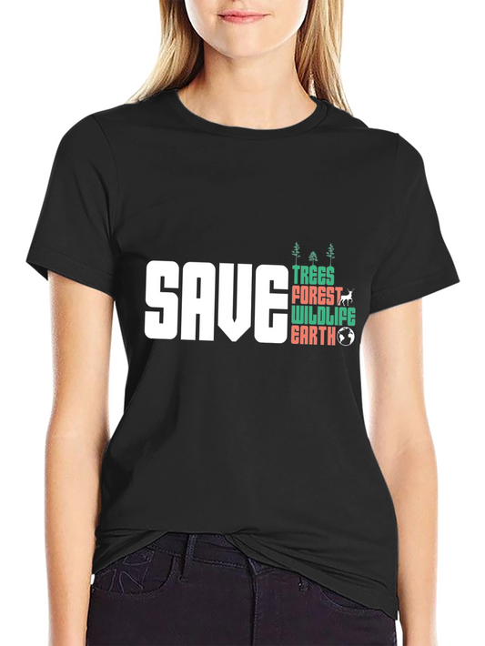 Camiseta Negra Salvar el Planeta