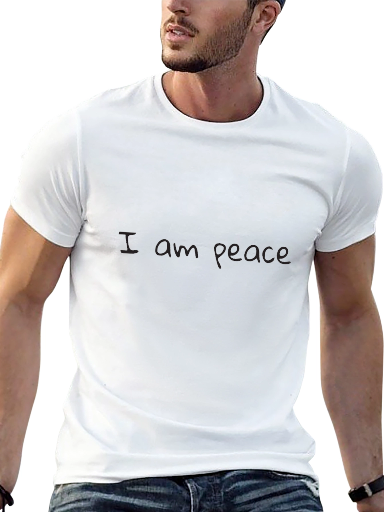 Camiseta Negra I am peace para Hombre