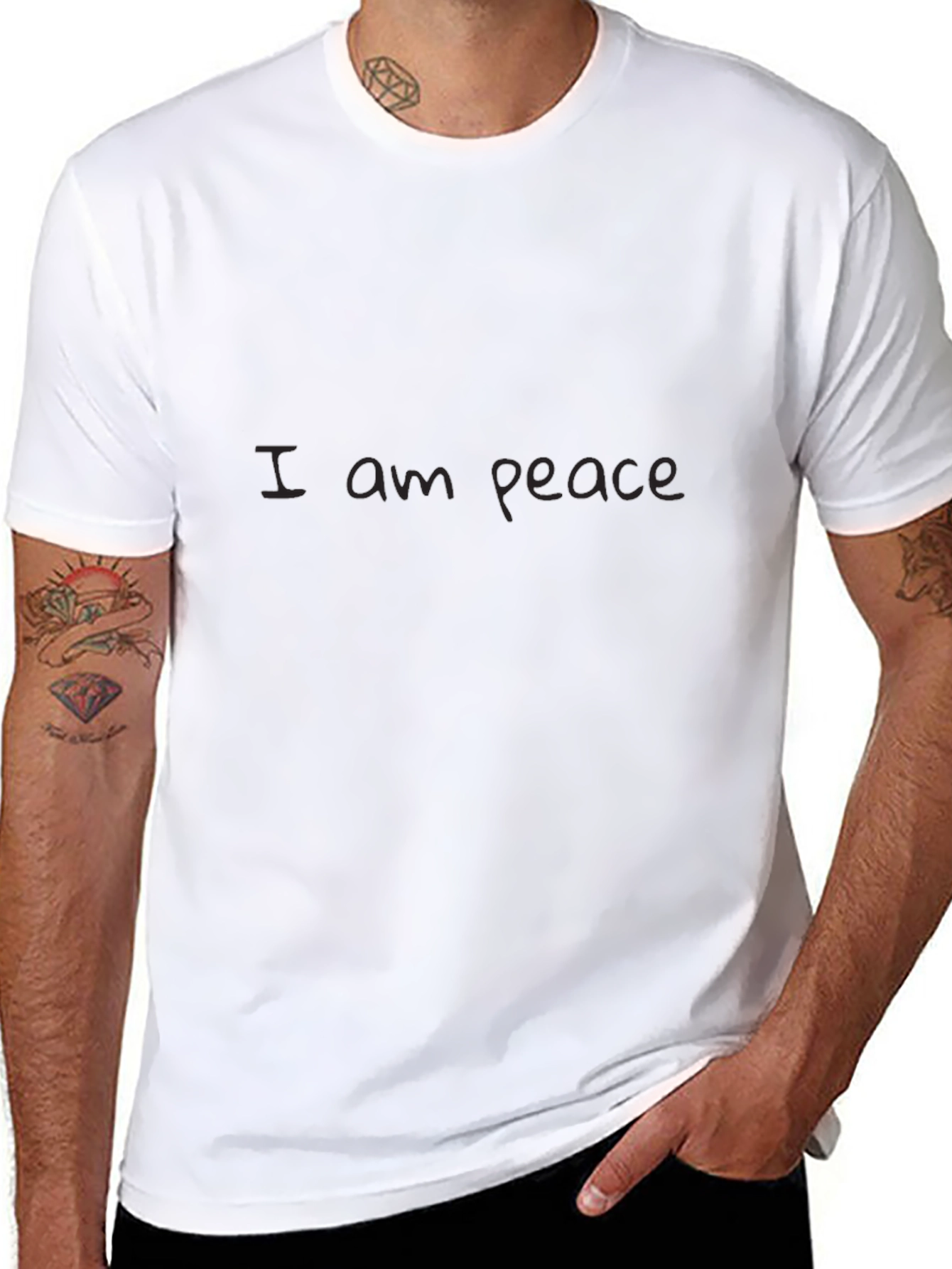 Camiseta Negra I am peace para Hombre