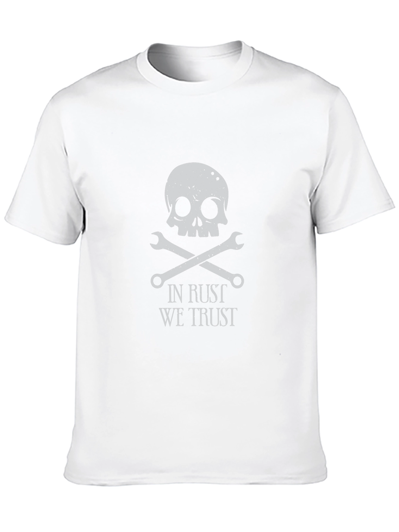 Camiseta Negra con Diseño de Calavera y Llaves Inglesas