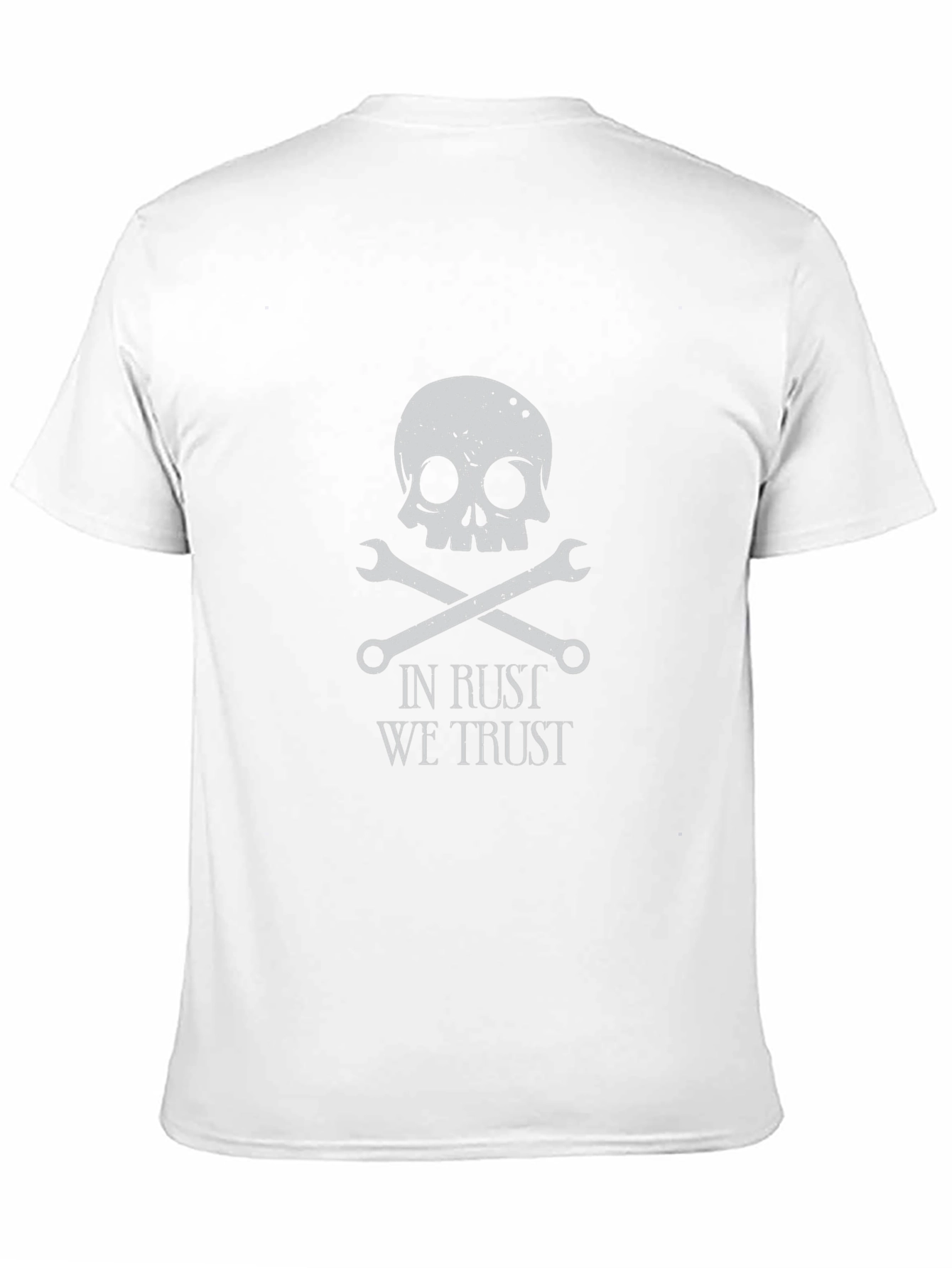 Camiseta Negra con Diseño de Calavera y Llaves Inglesas