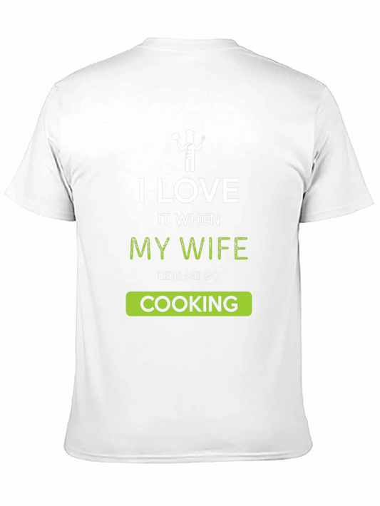 Camiseta Hombre: Amo Cuando Mi Esposa Me Deja Cocinar