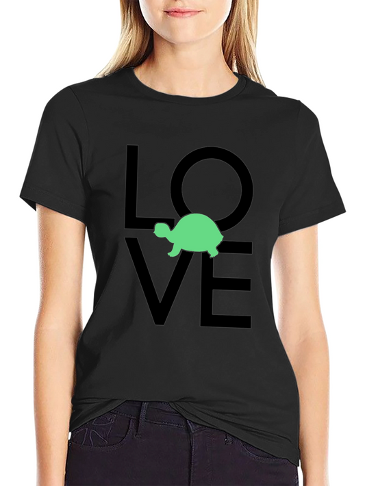 Camiseta Negra Love Tortuga para Hombre