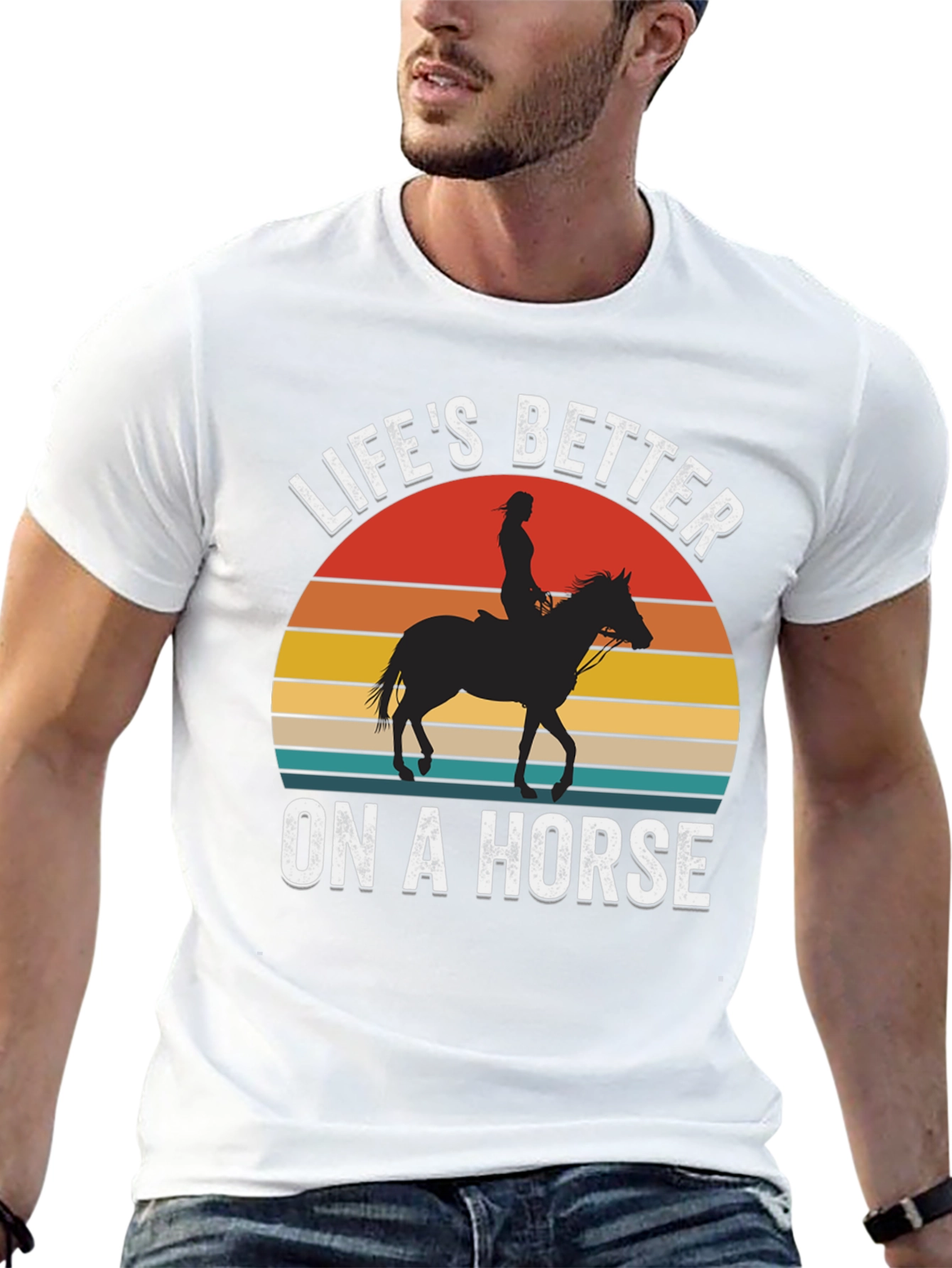 Camiseta La Vida es Mejor a Caballo