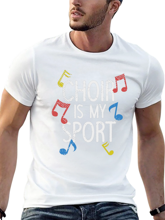 Camiseta Negra: Choir Is My Sport - Notas Musicales