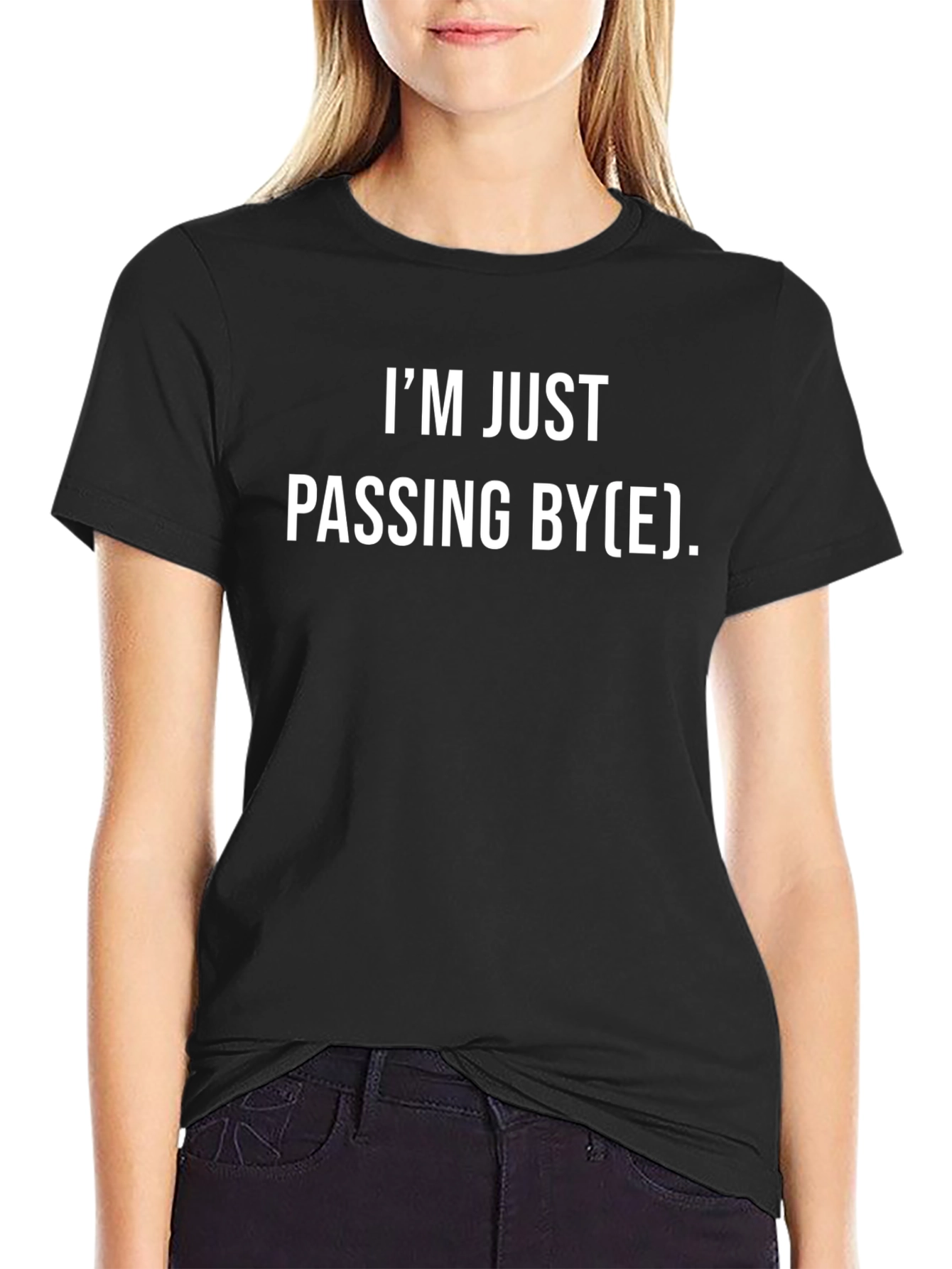Camiseta Negra Passing By(E) - Humor y Estilo