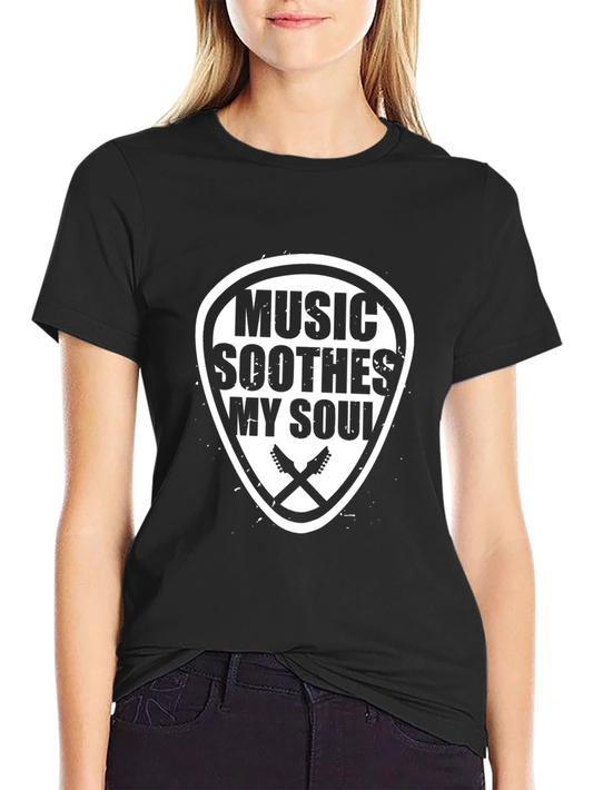 Camiseta Negra Music Soothes My Soul