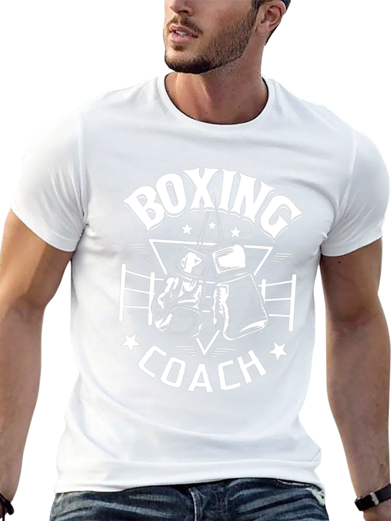 Camiseta Negra Boxing Coach para Hombre