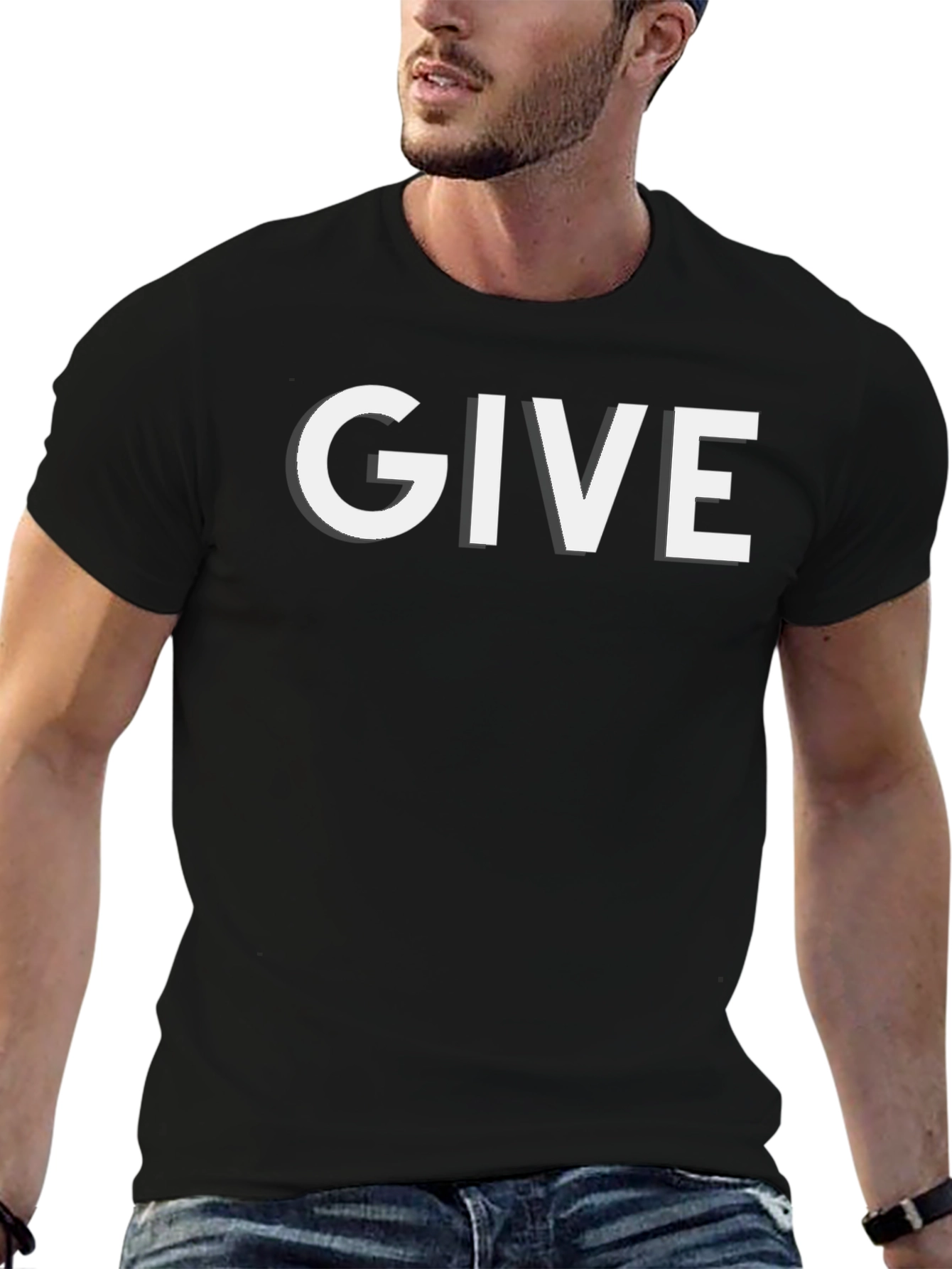 Camiseta Negra GIVE para Hombre