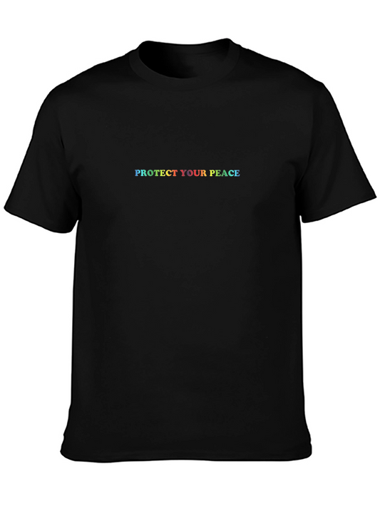 Camiseta Negra Unisex Protege Tu Paz