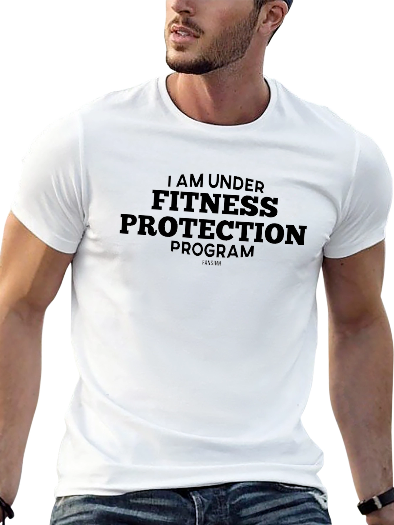 Camiseta Negra: ¡Bajo Protección Fitness!