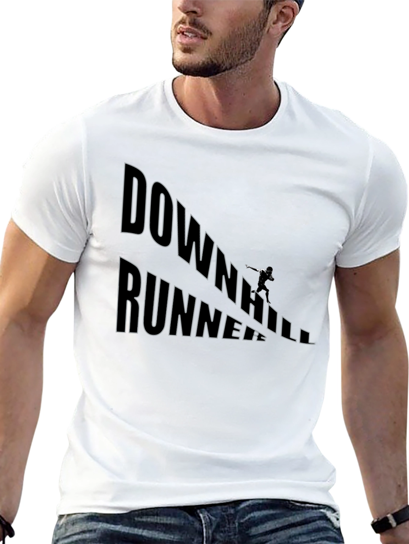 Camiseta Negra Downhill Runner para Hombre