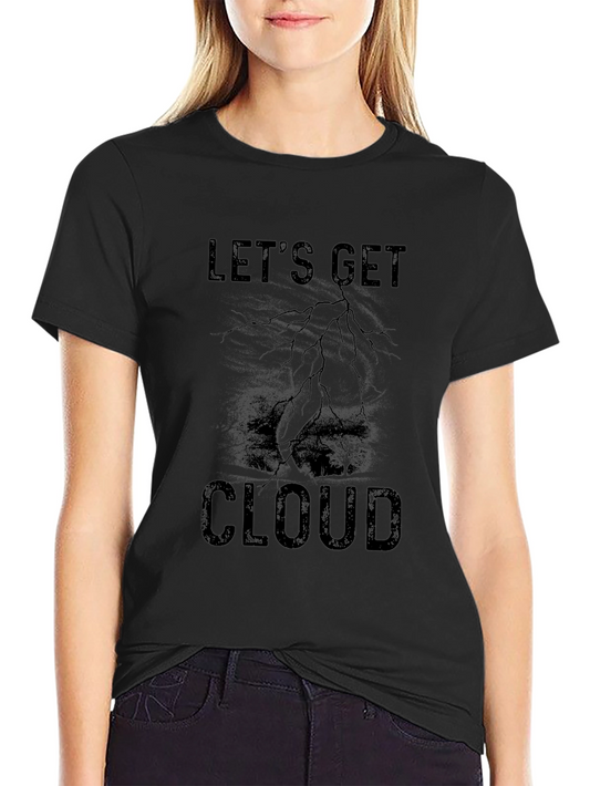 Camiseta Negra Lets Get Cloud para Hombre