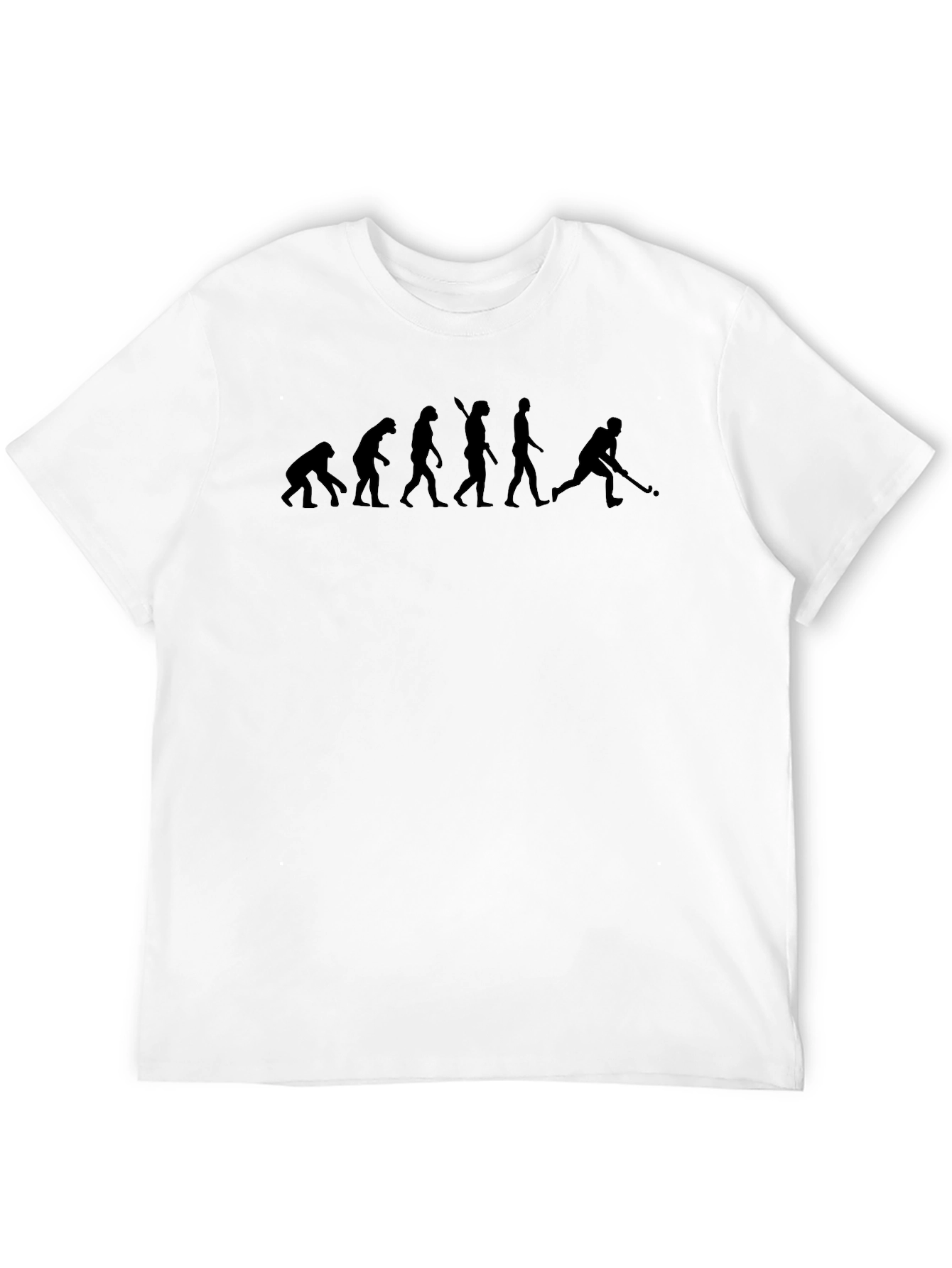 Camiseta Negra Evolución a Jugador de Hockey