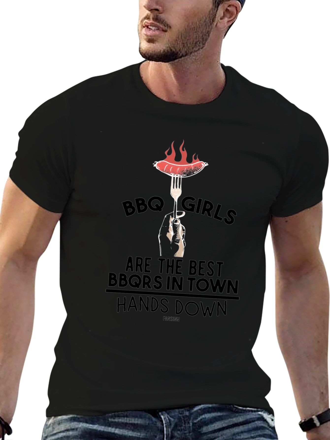 Camiseta Negra BBQ Girls: Asadoras Top
